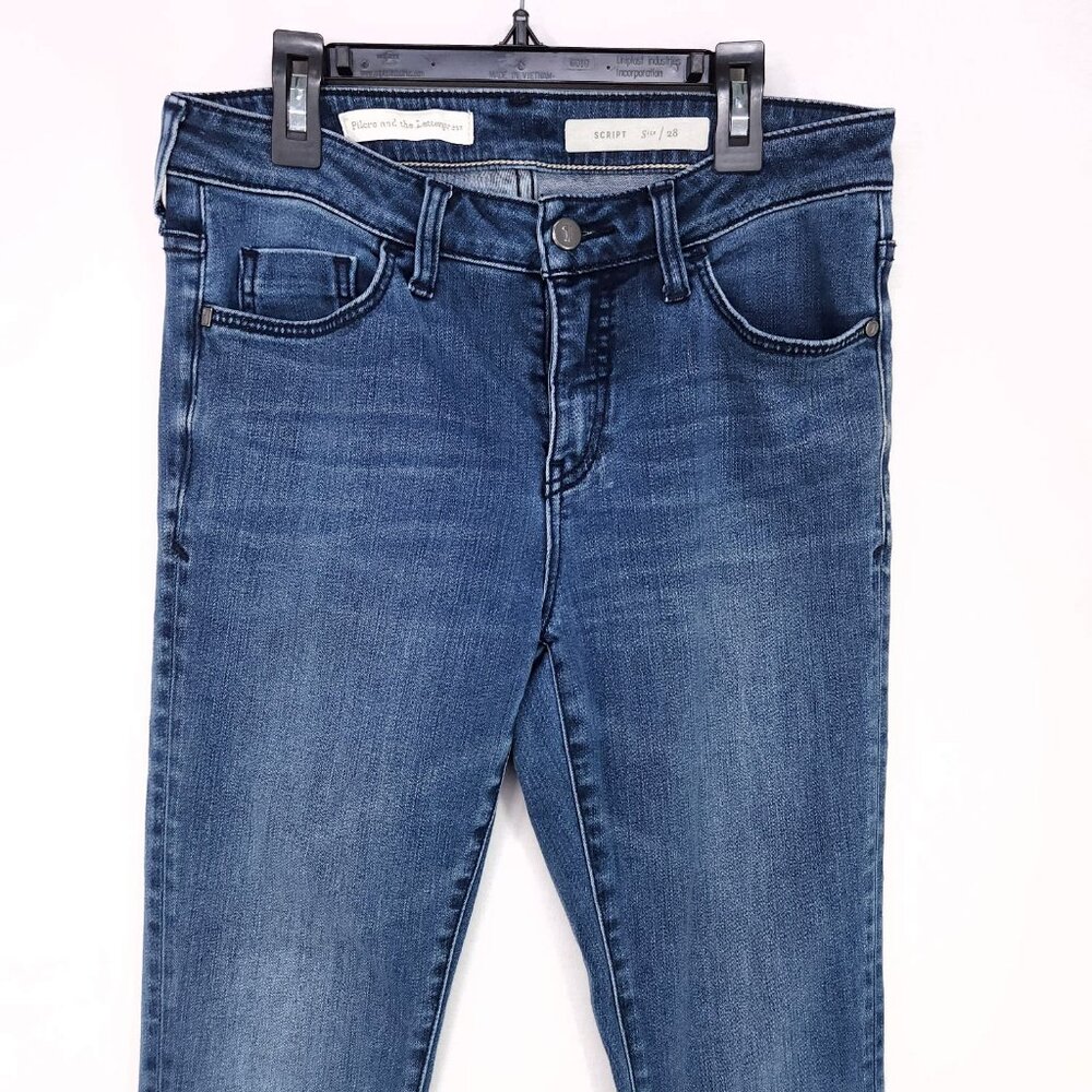 Pilcro & The Letterpress Jeans Women's 28 Script Skinny Frayed Hem - Picture 13 of 15